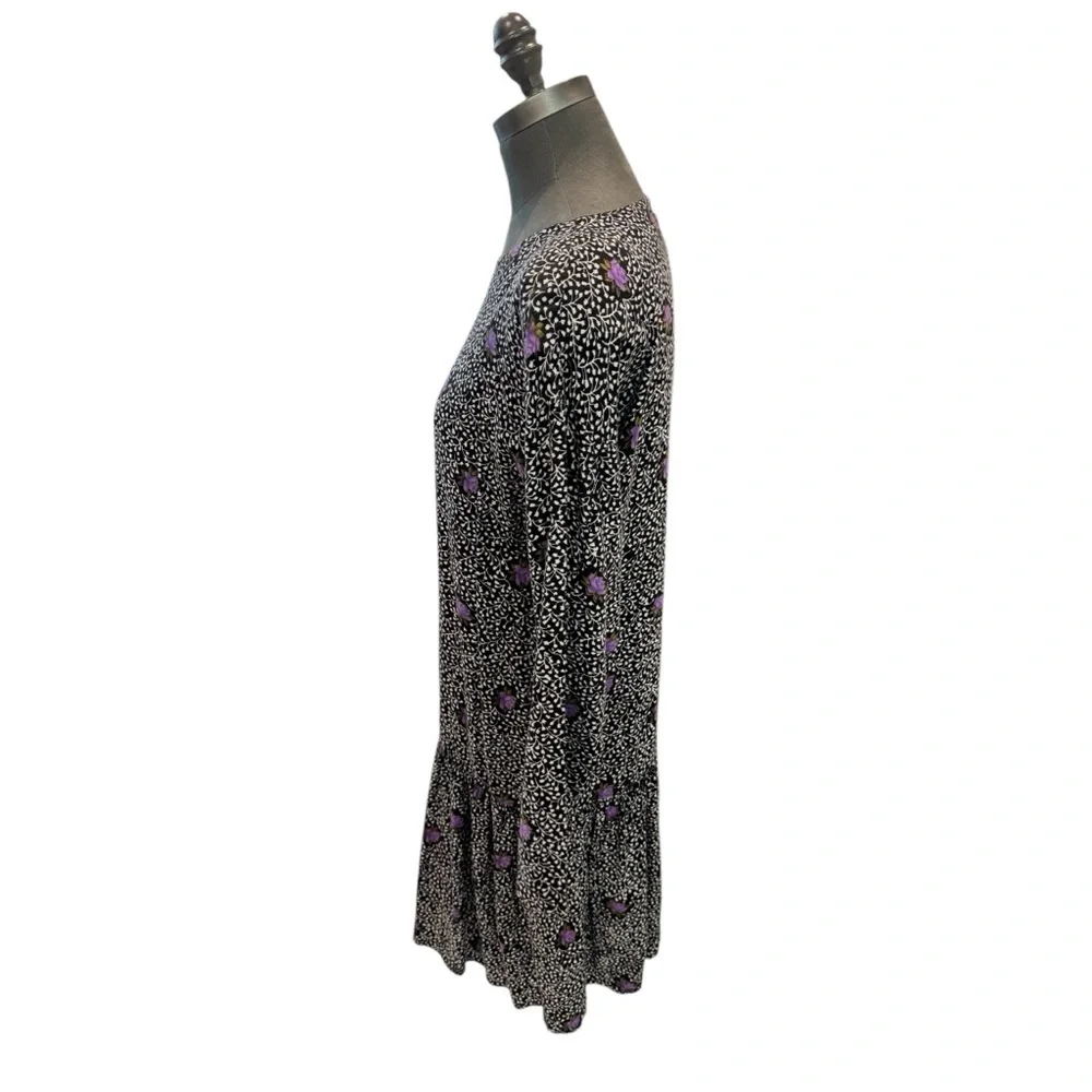 Compagnie Internationale Express Floral Drop Waist Dress Rayon Small - Picture 4 of 11